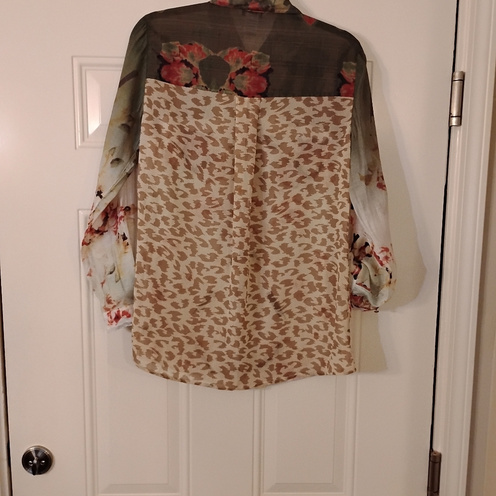 John Mark Multicolor Patterned Blouse - image 2